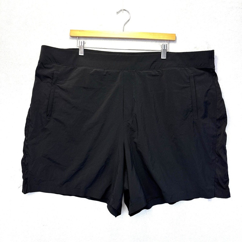 Athleta Pull On Shorts‎ Womens Plus Size 26 Black Elastic Waist Active Stretch
